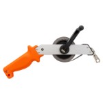 Tankbåndmål 15M med hvidlakeret stålbånd med graduering (leveres uden lod)